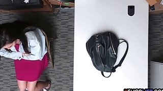 Striptease Nubile Thief Busted And Fucked By Security